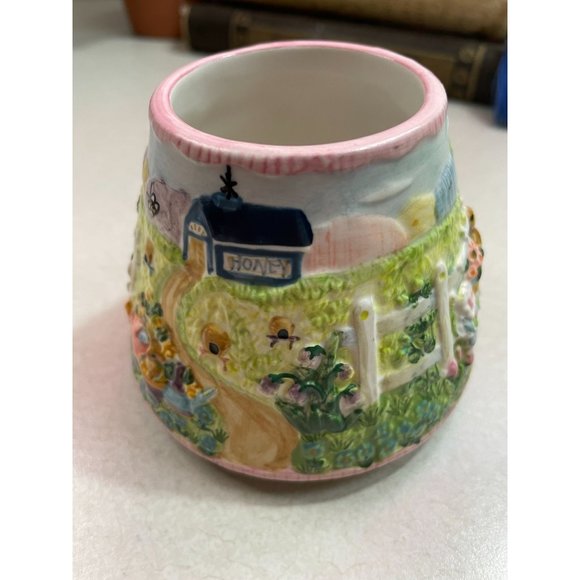 Yankee Candle Small Ceramic Shade Spring Floral Honey Bees Easter Bunnies - Picture 6 of 9